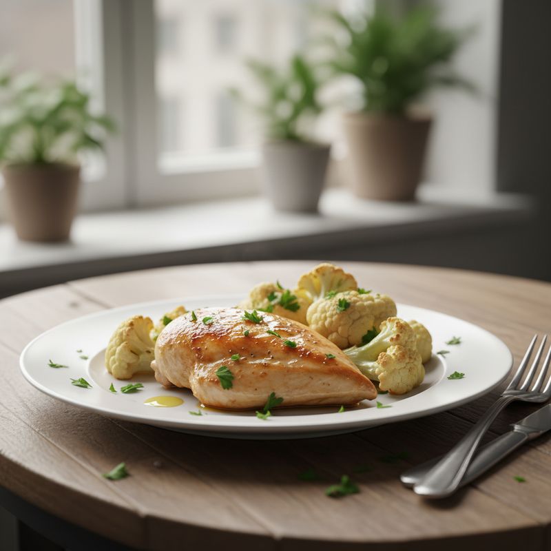 Запеченная куриная грудка с цветной капустой