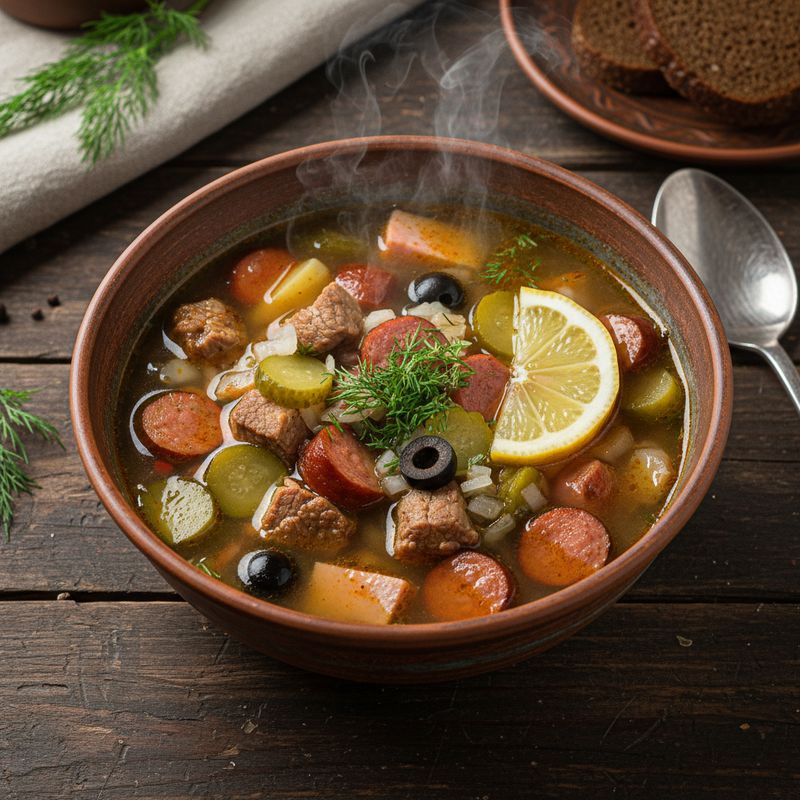 Солянка сборная мясная без маслин