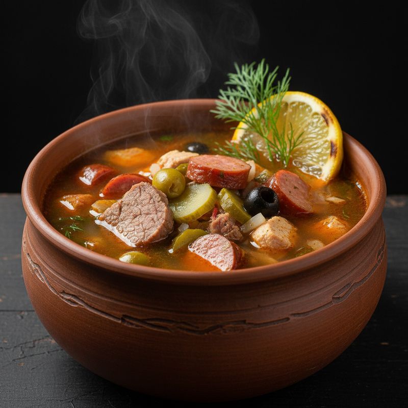 Солянка сборная мясная без маслин