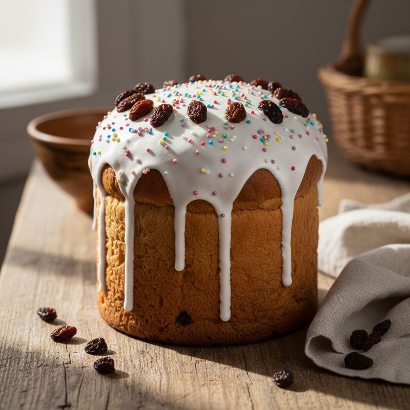 Кулич с изюмом