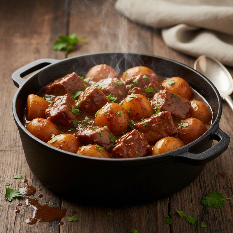 Тушёная картошка с мясом