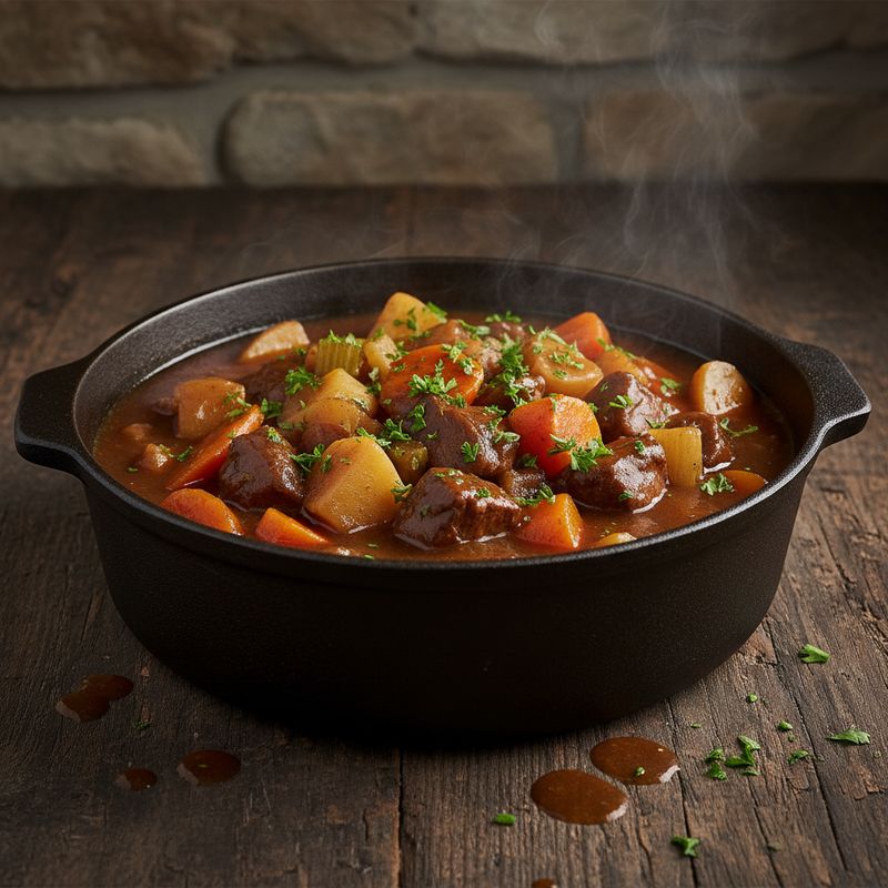 Тушёные овощи с мясом