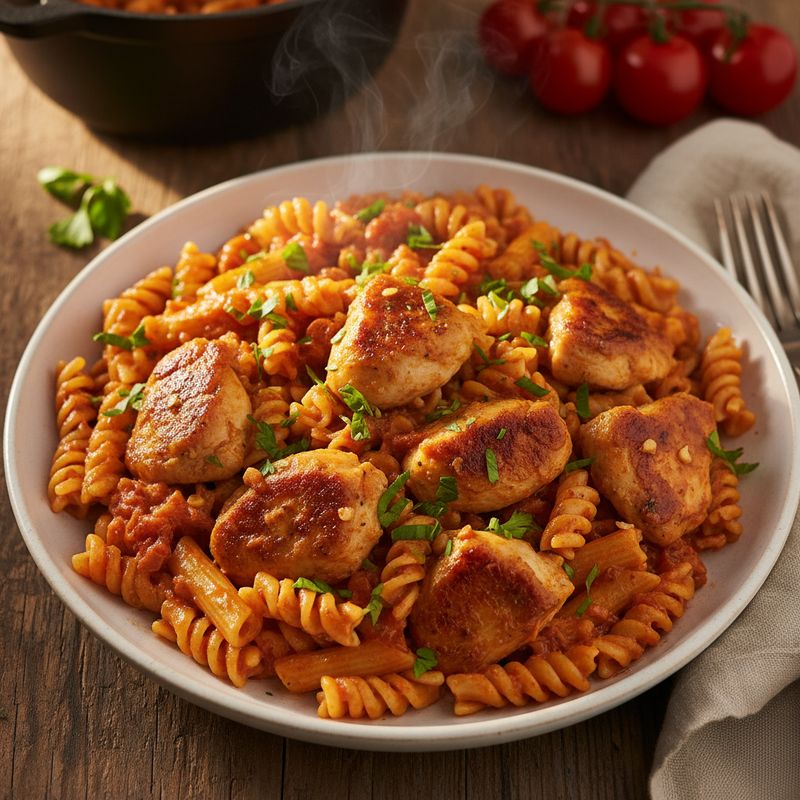 Курица с макаронами