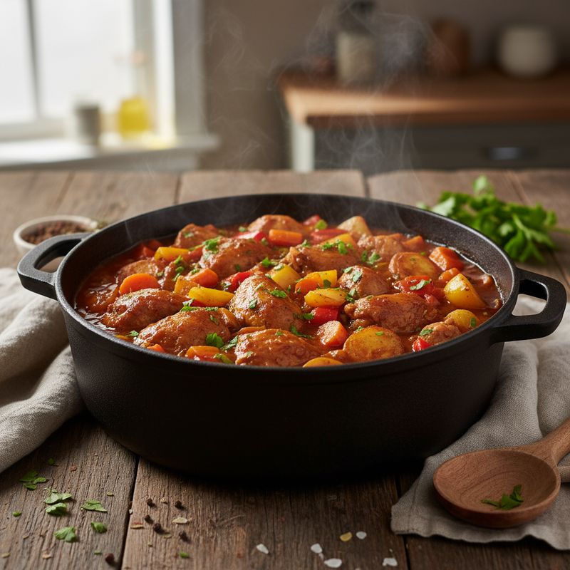 Овощное рагу с куриной грудкой