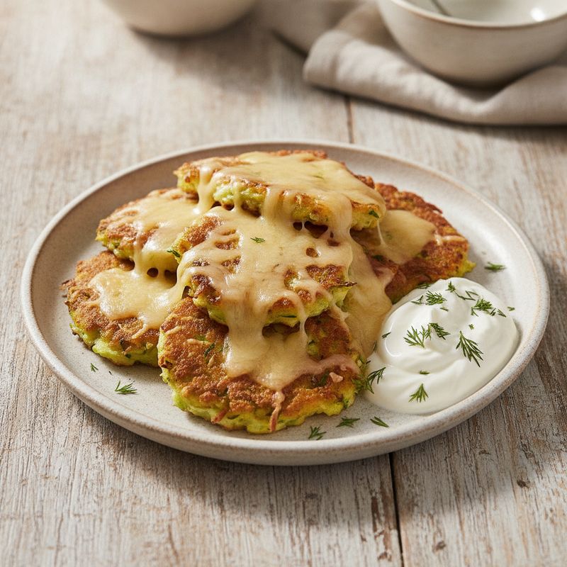 Оладьи из кабачков с сыром