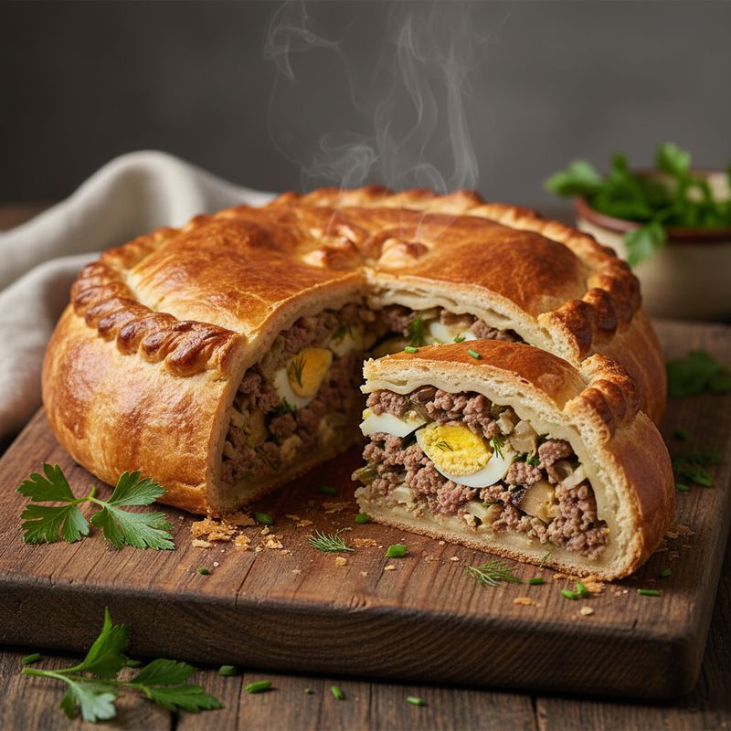 Кулебяка с мясом