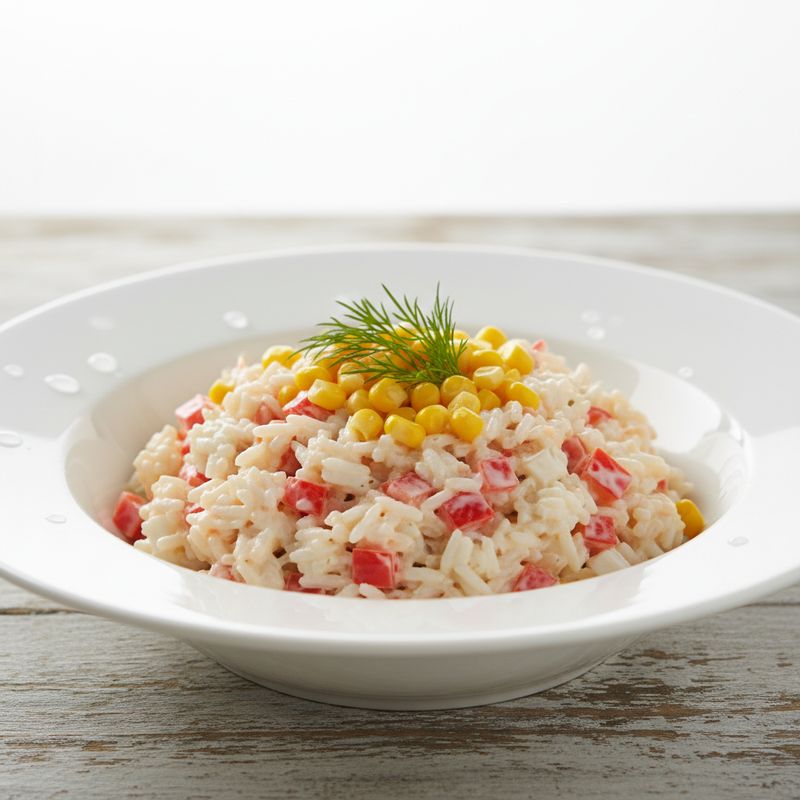 Салат с крабовыми палочками и рисом