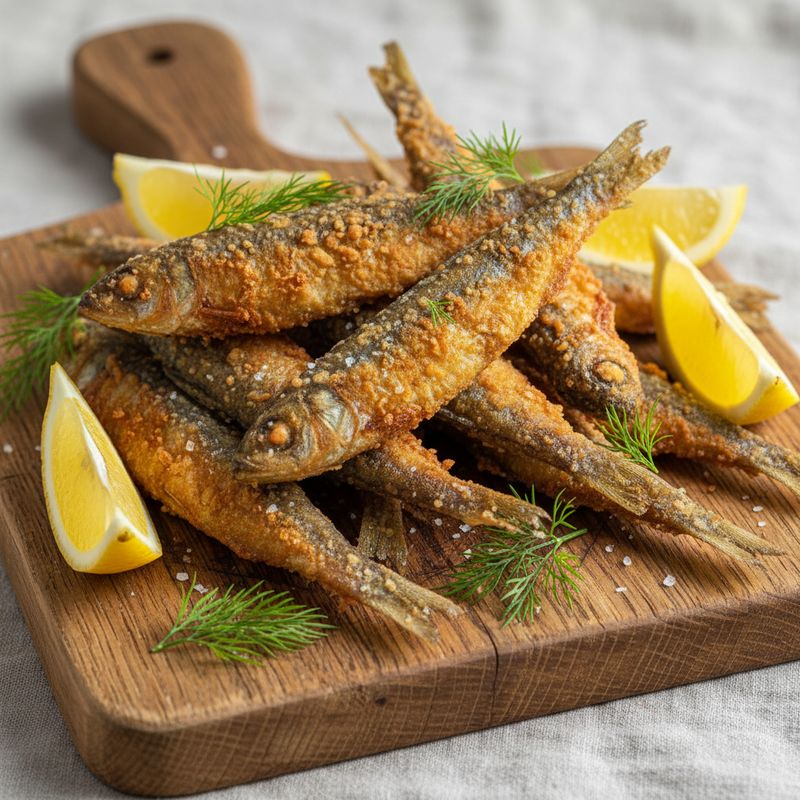 Жареная корюшка