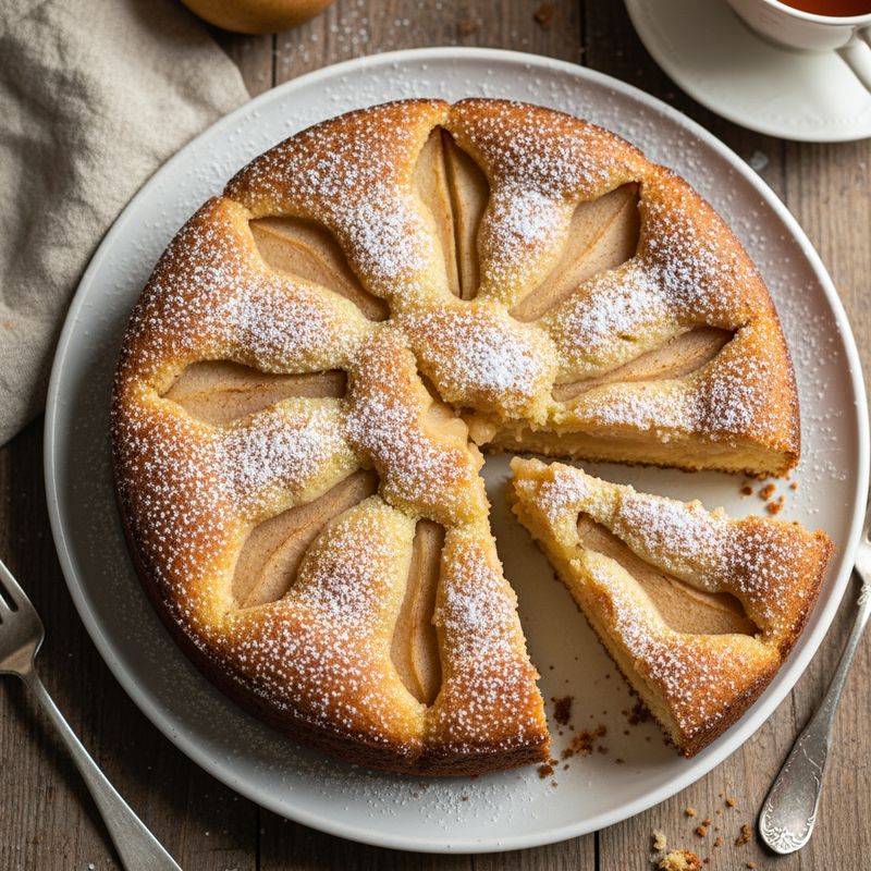 Шарлотка с грушами