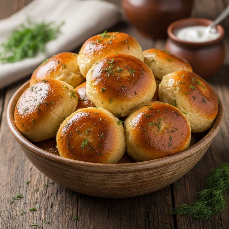 Пампушки с чесноком