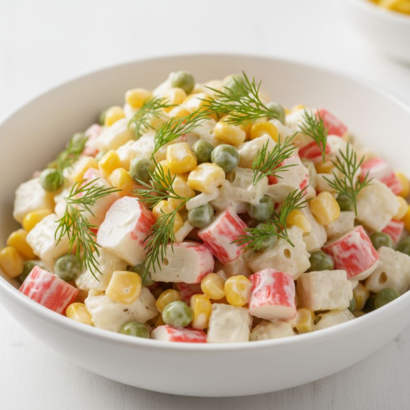 Крабовый салат с кукурузой