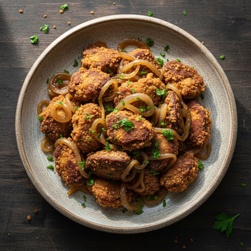 Куриная печень жареная
